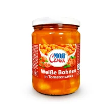 Фасоль белая,  в томатном соусе, Моя семья, 520 г