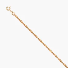 Kette & Armband, Rotgold 585°, Ø 0,4 mm, Breite 2,2 mm