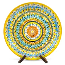 Lagan - Mehrob gelb А7, Rischtan-Keramik, Ø 37 cm