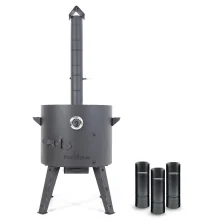 Feuerofen Utschak Ø 44 cm mit Abzugsrohr, für Kasan 16 l, Thermometer,