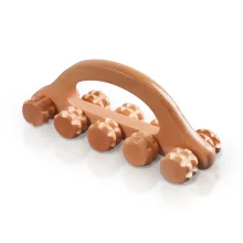 Массажёр - Гусеница, 10 колёс, дерево, 18 × 5,5 × 8 см