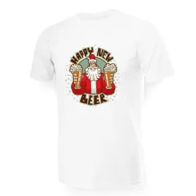 Футболка мужская - дизайн Happy new beer, хлопок