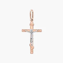 Kreuz, Rot- / Weißgold 585°, 25 mm