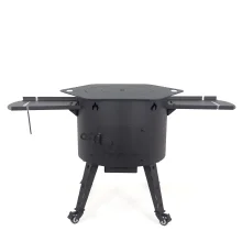 Feuerofen Utschak Ø 49 cm, für Kasan 22 L, Transportrollen, Ablagetischen, Ofenplatte