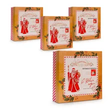 Geschenkbox - Neujahrspost, Karton, 26 x 26 x 8 cm, 4 St.