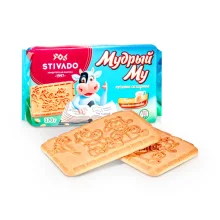 Печенье сахарное - Мудрый Му, со вкусом топлёного молока, Stivado, 370 г
