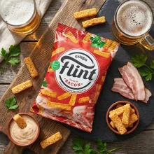 Weizen-Roggen-Croutons - Flint, mit Schinkengeschmack, 70 g
