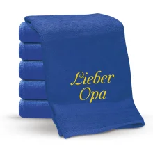 Handtuch - Lieber Opa, Farbe dunkelblau, Baumwolle 100 % Handtuch - Lieber Opa, Farbe dunkelblau, Baumwolle 100 %