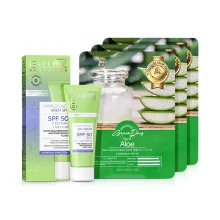 Набор для лица - Увлажняющий, крем + тканевая маска: 3 шт.