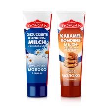 Gezuckertes Kondensmilch-Set, in Tube, Dovgan, 2 x 150 g