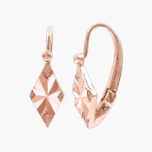 Ohrringe, Rotgold 585°, Ohne Einsatz, französischer Verschluss, 20 mm