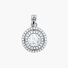 Anhänger, Silber 925°, Zirkonia, 19 mm