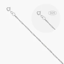 Цепочка или браслет, серебро 925°, Ø 0,3 мм, ширина 1,68 мм