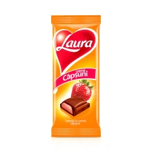 Milchschokolade mit Erdbeerfüllung, Laura, 92 g