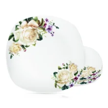 Набор тарелок - Белые розы, фарфор, Ø 26 см, 3 шт.