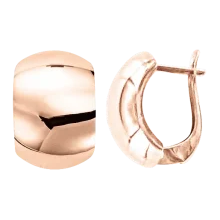 Ohrringe, Rotgold 585°, Ohne Einsatz, englischer Verschluss, 17 mm