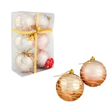 Weihnachtskugeln - Pearl Orion, gold, Kunststoff, Ø 8 cm, 6 Stk.