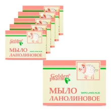 Мыло - Ланолиновое, Golden Pharm, 70 г х 6 шт.  Мыло - Ланолиновое, Golden Pharm, 70 г х 6 шт.