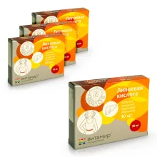 Липоевая кислота, 30 таблеток, 4 уп.