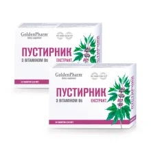 Пустырника экстракт + В6, Golden Pharm, 50 таблеток х 2 шт.