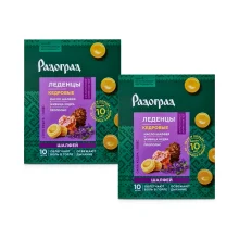 Леденцы для горла - Кедровые, с маслом шалфея и прополисом, Радоград, 3,2 г х 10 шт. х 2 упаковки