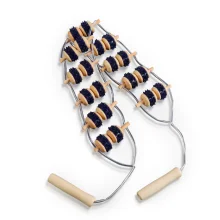 Bandmassagegerät, 10 Stachelglieder, Holz, 92 x 7,5 cm