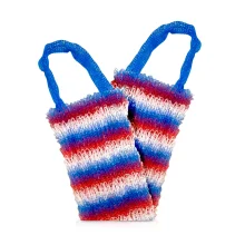 Мочалка банная, трёхцветная, 12 х 45 см