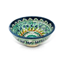 Коса Пиала Мехроб П9 - Риштан, керамика, ручная работа, 500 мл, Ø 15 см