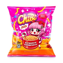 Instant Nudeln, mit Rindgeschmack, Chibi, 60 g