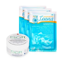 Gesichts- und Körperpflegeset - aufhellend, 2-in-1-Creme + blaue Tonerde: 3 Stk.