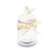 Банка для сыпучих продуктов - Птичка, с керамической крышкой, 7 х 14 см, 300 мл