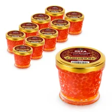 Buckellachs Kaviar Gorbuscha aus Alaska, 10 Stk. 2 kg