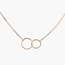 Collier und Armband mit Anhänger, Rotgold 585°