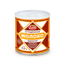 Сгущённое молоко варёное 8,5 % жирности, Leis, 370 г 