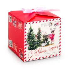 Подарочная коробка - С Новым Годом, 12 х 12 см