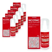 Никотиновая кислота, для роста волос, Vitateka, 75 мл х 6 шт. Никотиновая кислота, для роста волос, Vitateka, 75 мл х 6 шт.
