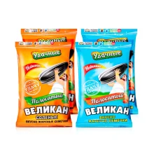 Sonnenblumenkerne-Set - Welikan, geröstet und gesalzen, Udatschnyje, 4 x 250 g Sonnenblumenkerne-Set - Welikan, geröstet und gesalzen, Udatschnyje, 4 x 250 g