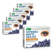 Черника форте с лютеином, Эвалар, 50 таблеток х 6 шт.