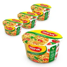 Лапша быстрого приготовления, со вкусом курицы, Рива, 4 х 75 г