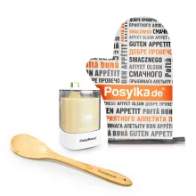 Набор - Posylka.de, диспенсер для зубочисток + прихватка + лопатка