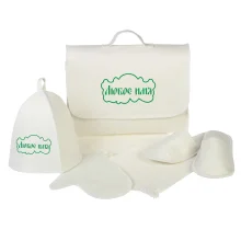 Набор банный портфель, 5 предметов, белый