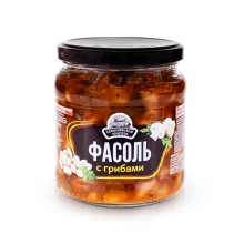 Bohnen mit Pilzen, in Tomatensoße, 470 g