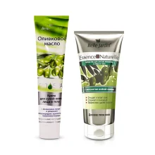 Gesichtspflegeset - Nährend, mit Olivenöl, Make-up-Entferner + Creme, Belle Jardin