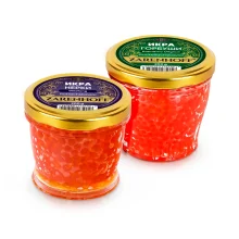 Rotlachskaviar-Set Blaurückenlachs Nerka und Buckellachs Gorbuscha Kamtschatka, 2 x 200 g Rotlachskaviar-Set Blaurückenlachs Nerka und Buckellachs Gorbuscha Kamtschatka, 2 x 200 g