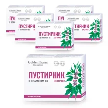 Пустырника экстракт + В6, Golden Pharm, 50 таблеток х 6 шт.