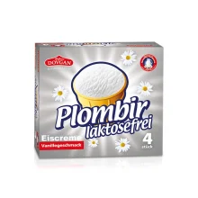Мороженое - Пломбир, безлактозный, в вафельном стаканчике, Dovgan, 4 х 68 г