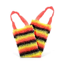 Мочалка банная, трёхцветная, 12 х 45 см