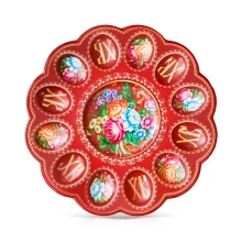 Osterständer für 12 Eier und 1 Kulitsch - Schostowo, Kunststoff, Ø 30 cm