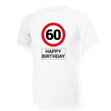 Футболка мужская - дизайн Happy birthday 60, хлопок