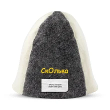 Saunamütze - SkOlka, Farbe weiß, grau